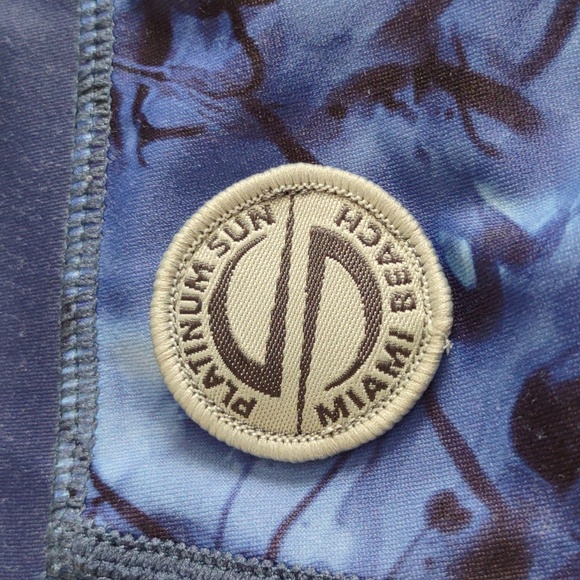 Platinum Sun Size Small UPF50 Blue Mesh Panel Vent Leggings - Picture 3 of 16